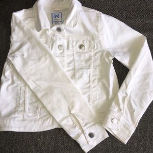 White Denim Gymboree Jacket; Size L (10-12)